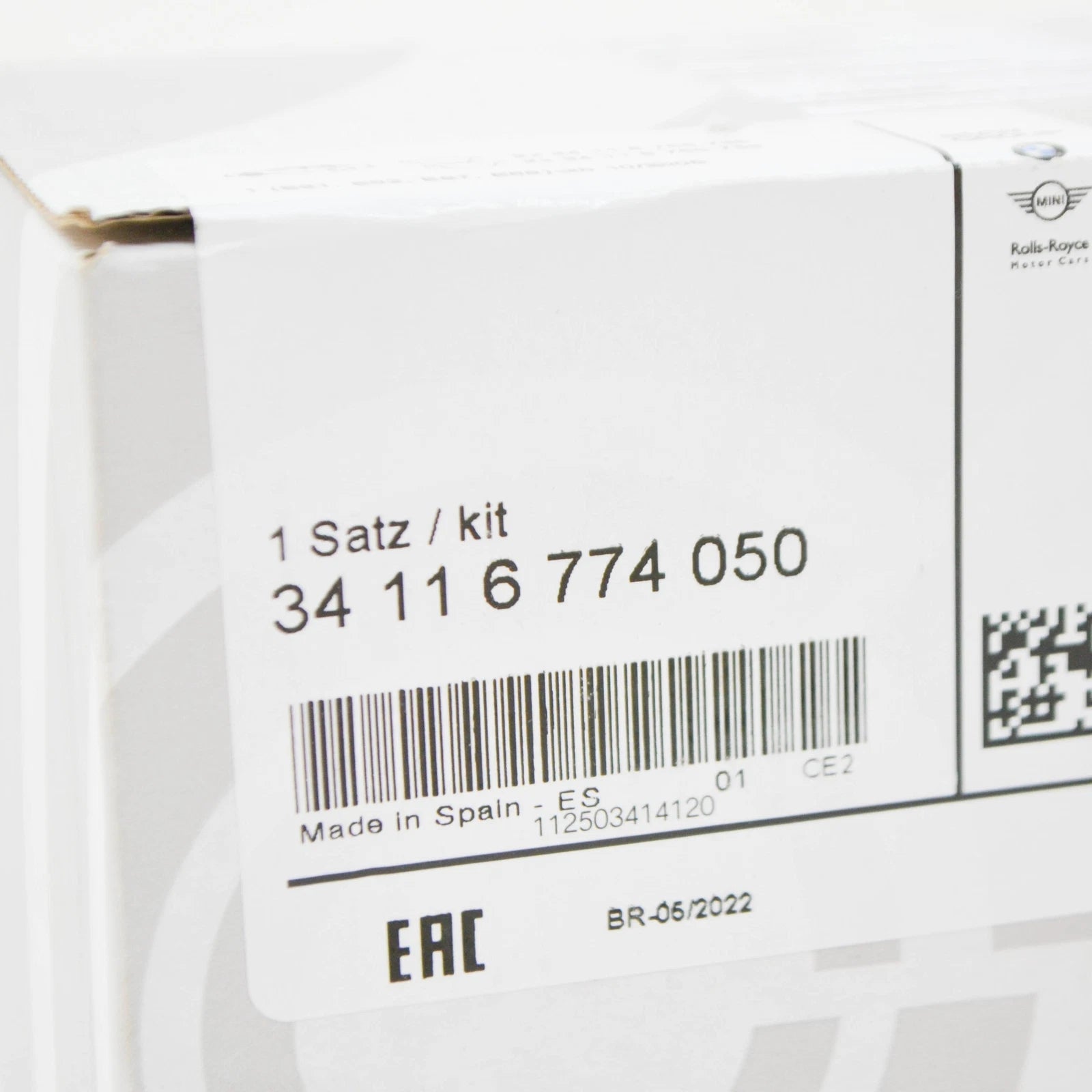 NEW BMW FRONT BRAKE PADS REPAIR KIT E81/E82/E87/E88 1 6774050 34116774050