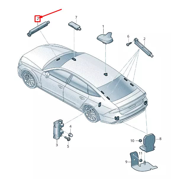 NEW AUDI RS7 SPORTBACK 4K RIGHT BOOTLID ANTENNA AMPLIFIER 4K8035225H