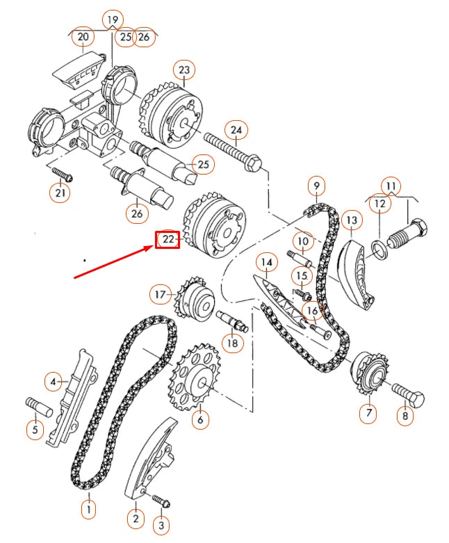 NEW AUDI Q7 4L ENGINE INLET CAMSHAFT ADJUSTER UNIT 03H109087D ORIGINAL