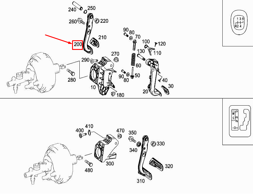 new mercedes-benz slk r172 brake pedal a1722900018 original
