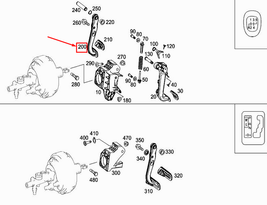 new mercedes-benz slk r172 brake pedal a1722900018 original