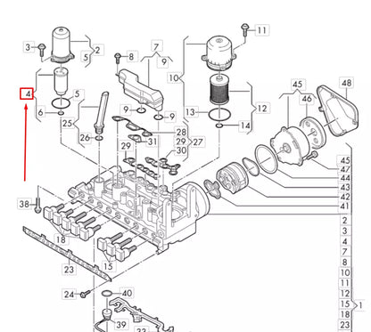 NEW AUDI A4 B9 GEARBOX PRESSURE FILTER 0CK325121D