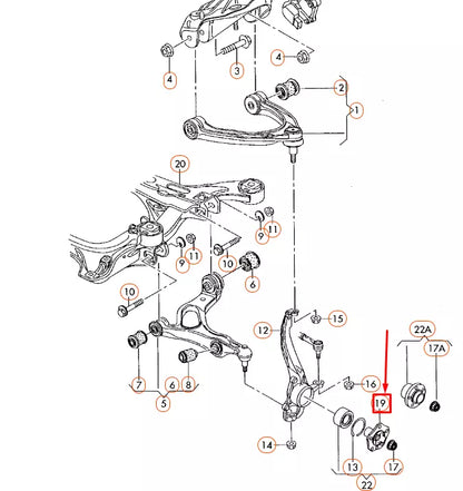 NEW AUDI Q7 4L FRONT WHEEL HUB 7L0501655B ORIGINAL