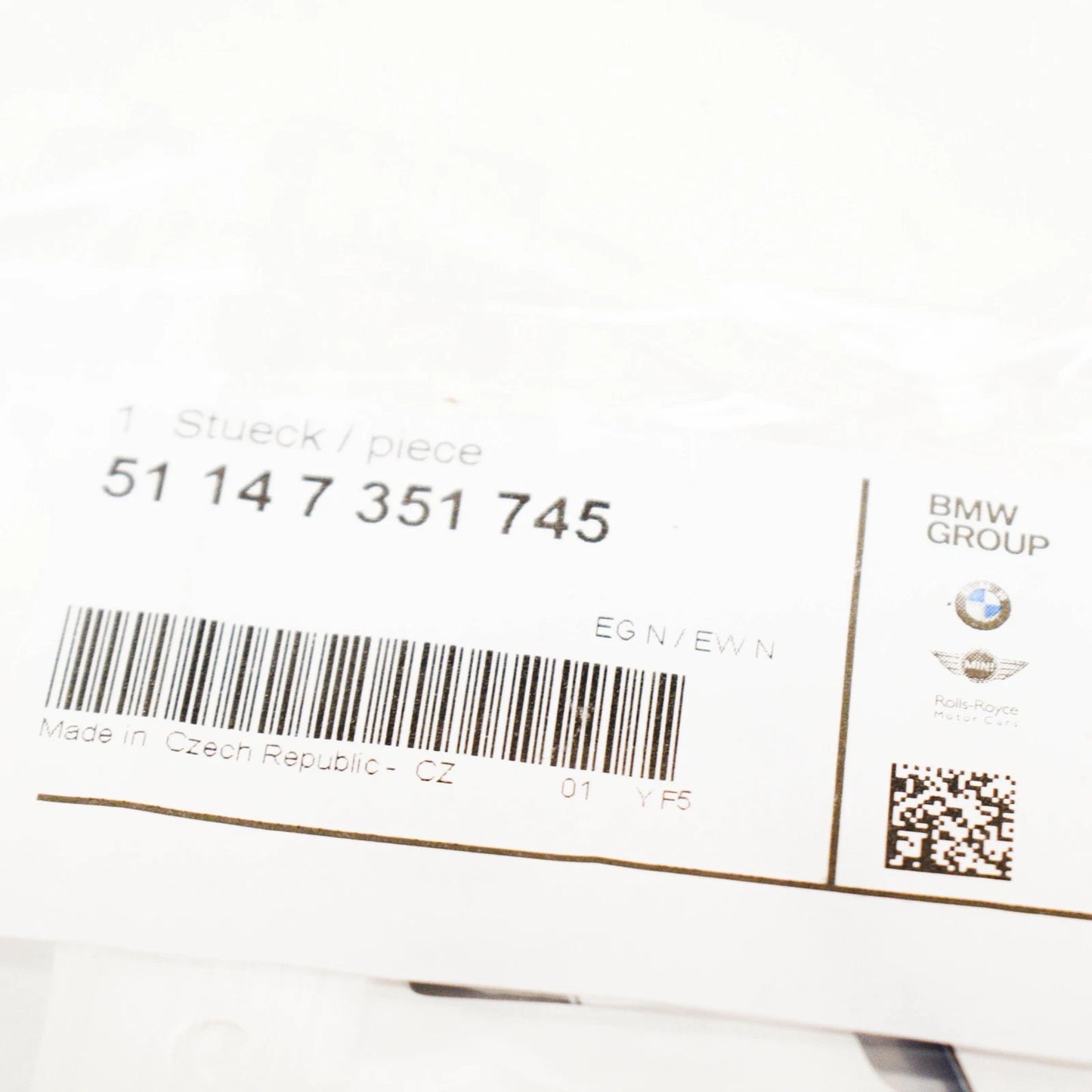 NEW BMW I8 I12 REAR TRUNK BOOT LID EMBLEM BADGE 51147351745 ORIGINAL