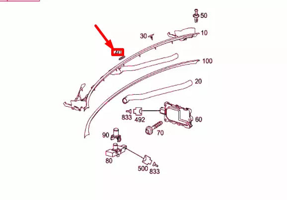 NEW MERCEDES-BENZ E W211 COWL GRILLE GROMMET A0099976681 ORIGINAL