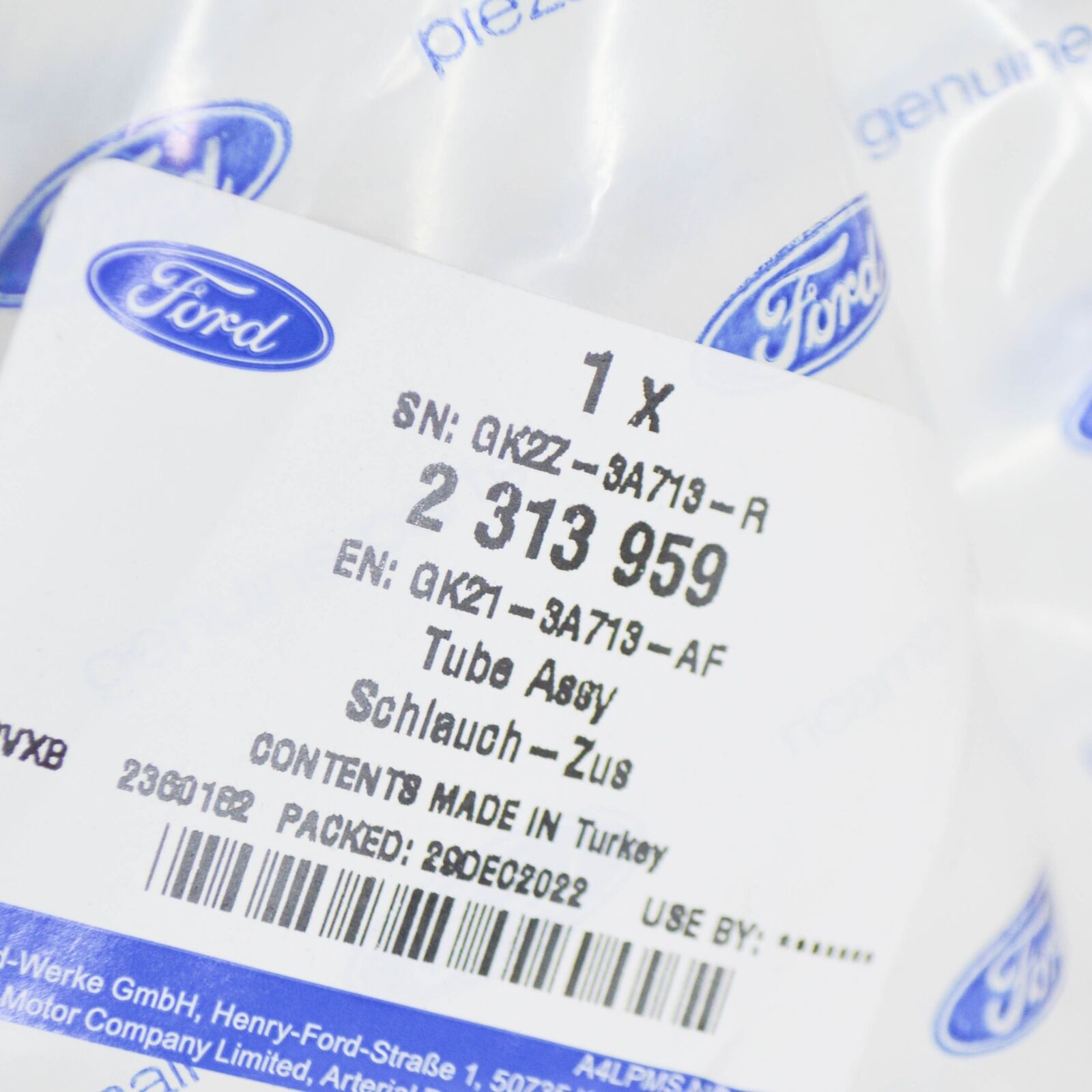new ford transit mk4 power steering tube assy lhd 2313959 gk21-3a713-af original