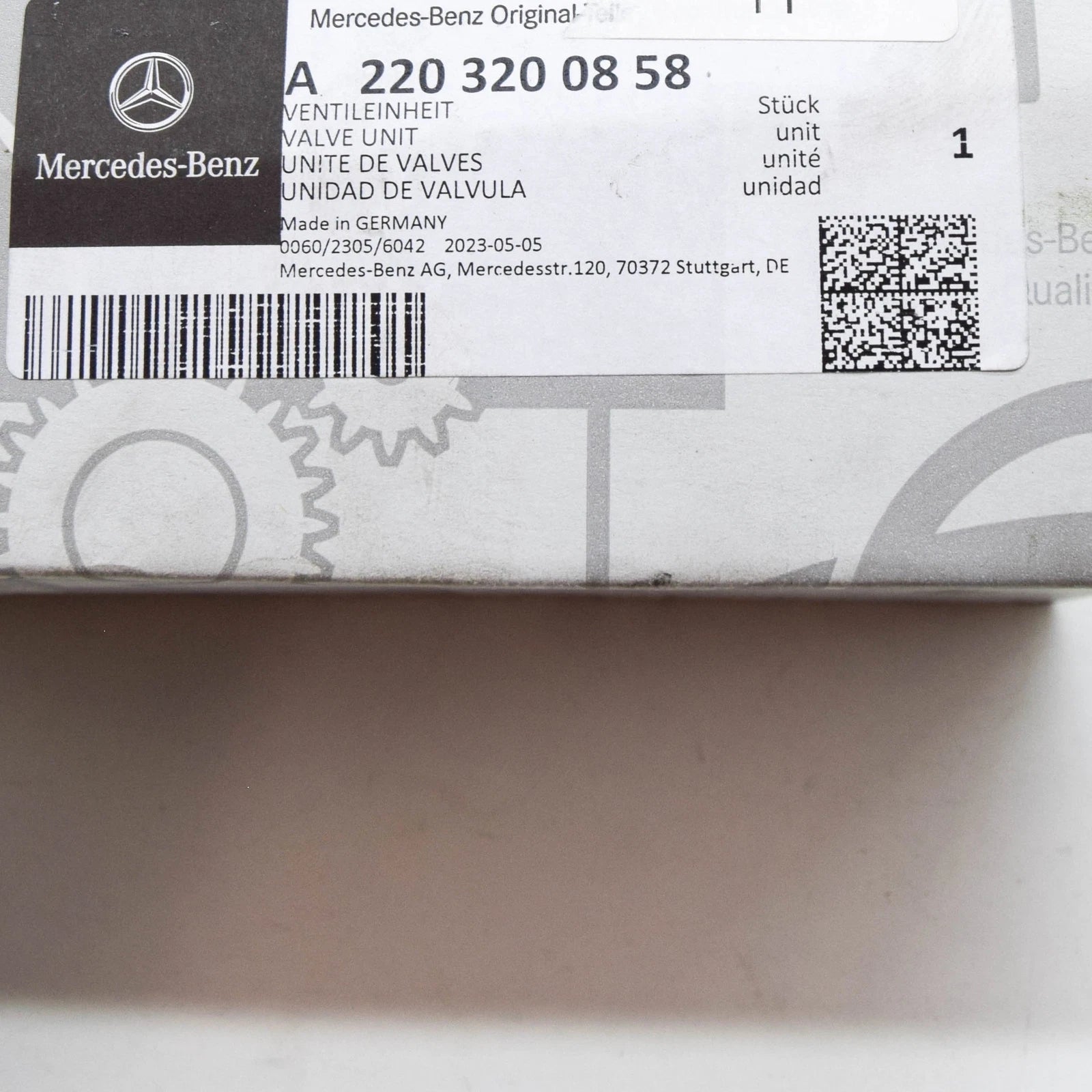 NEW MERCEDES-BENZ S W220 PRESSURE RELIEF VALVE UNIT A2203200858 ORIGINAL