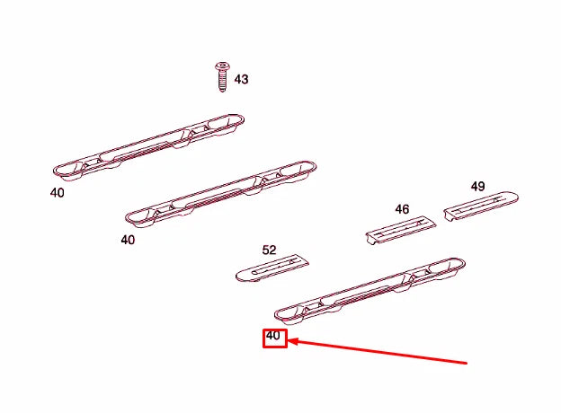 NEW MERCEDES-BENZ VITO W639 2ND ROW SEAT FASTENING FIXTURE A6399501800 ORIGINAL