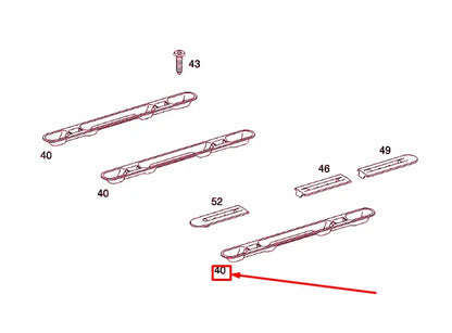 NEW MERCEDES-BENZ VITO W639 2ND ROW SEAT FASTENING FIXTURE A6399501800 ORIGINAL