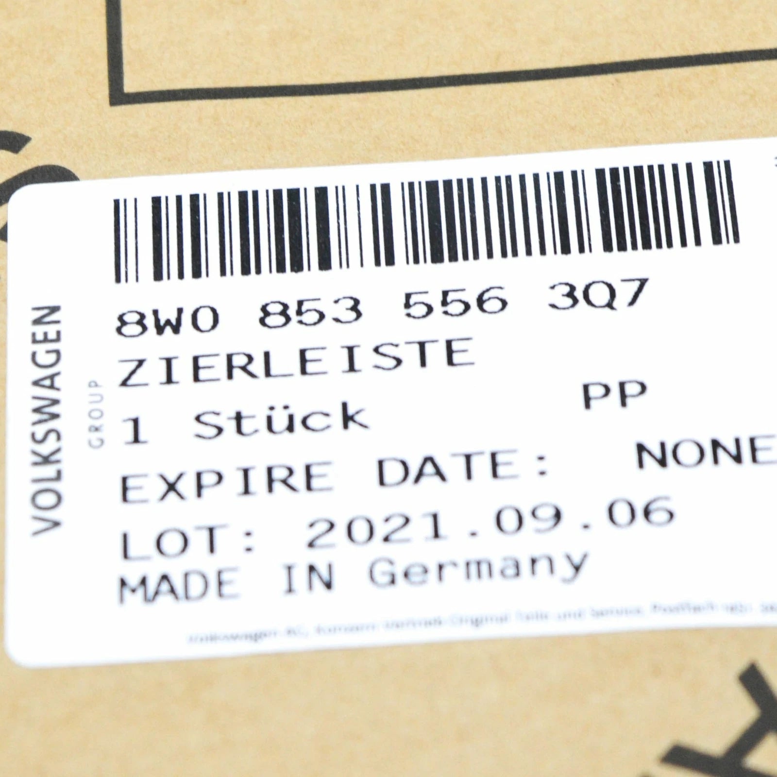 NEW AUDI A4 B9 REAR RIGHT BUMPER LOWER MOLDING 8W08535563Q7