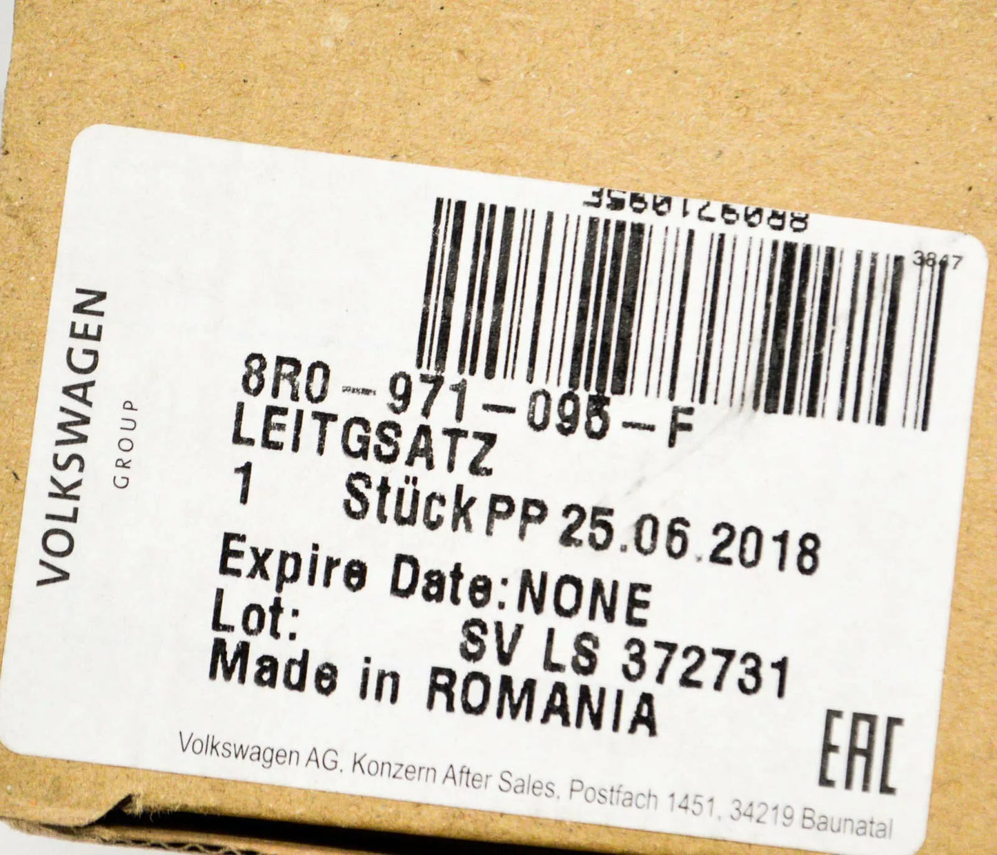 NEW AUDI Q5 8R FRONT PARKING SENSORS WIRING HARNESS LOOM 8R0971095F ORIGINAL