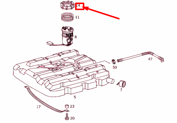 new mercedes-benz vito w638 fuel tank gauge sender unit nut a9019900054 original
