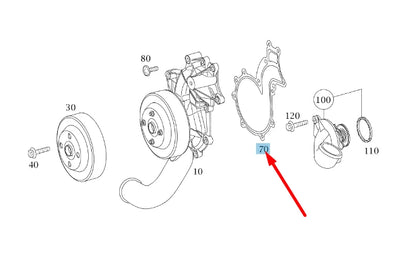 NEW MERCEDES-BENZ SLR R199 WATER PUMP GASKET A1552010180 ORIGINAL