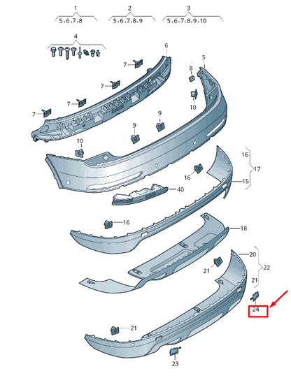 new audi q3 8u rear right bumper towing eye cover 8u0807442ggru original