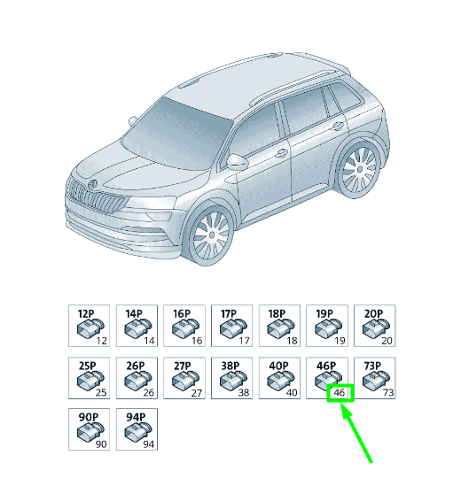 NEW VW TIGUAN AD MK2 LOCKING MECHANISM FLAT HOUSING CONTACT 4M0998046 ORIGINAL