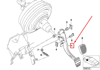 NEW BMW X5 E53 BRAKE LEVEL PEDAL 1165694 35211165694 ORIGINAL