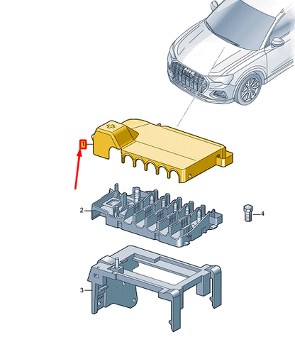 new audi q4 e-tron fuse box cover 1ea915429c original