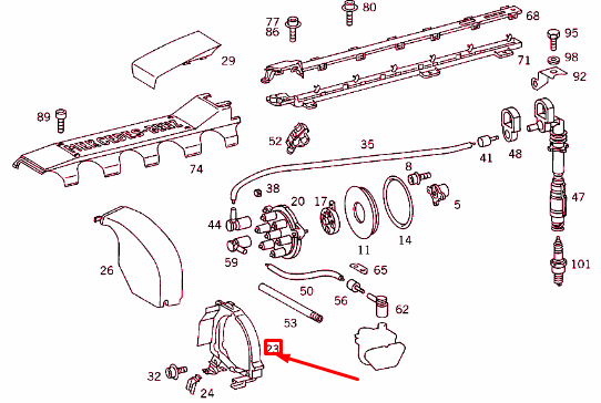 NEW MERCEDES-BENZ S W140 RIGHT LOWER PART SUPPRESSOR HOUSING A1201580085