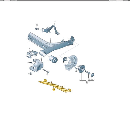NEW AUDI A1 SPORTBACK GB REAR AXLE TRIM 2Q0501715L