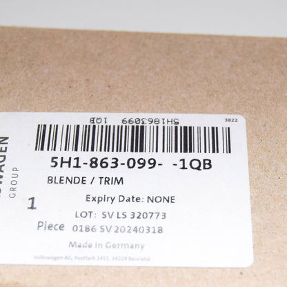 NEW VW GOLF CD MK8 CENTER CONSOLE TRIM LHD 5H18630991QB ORIGINAL