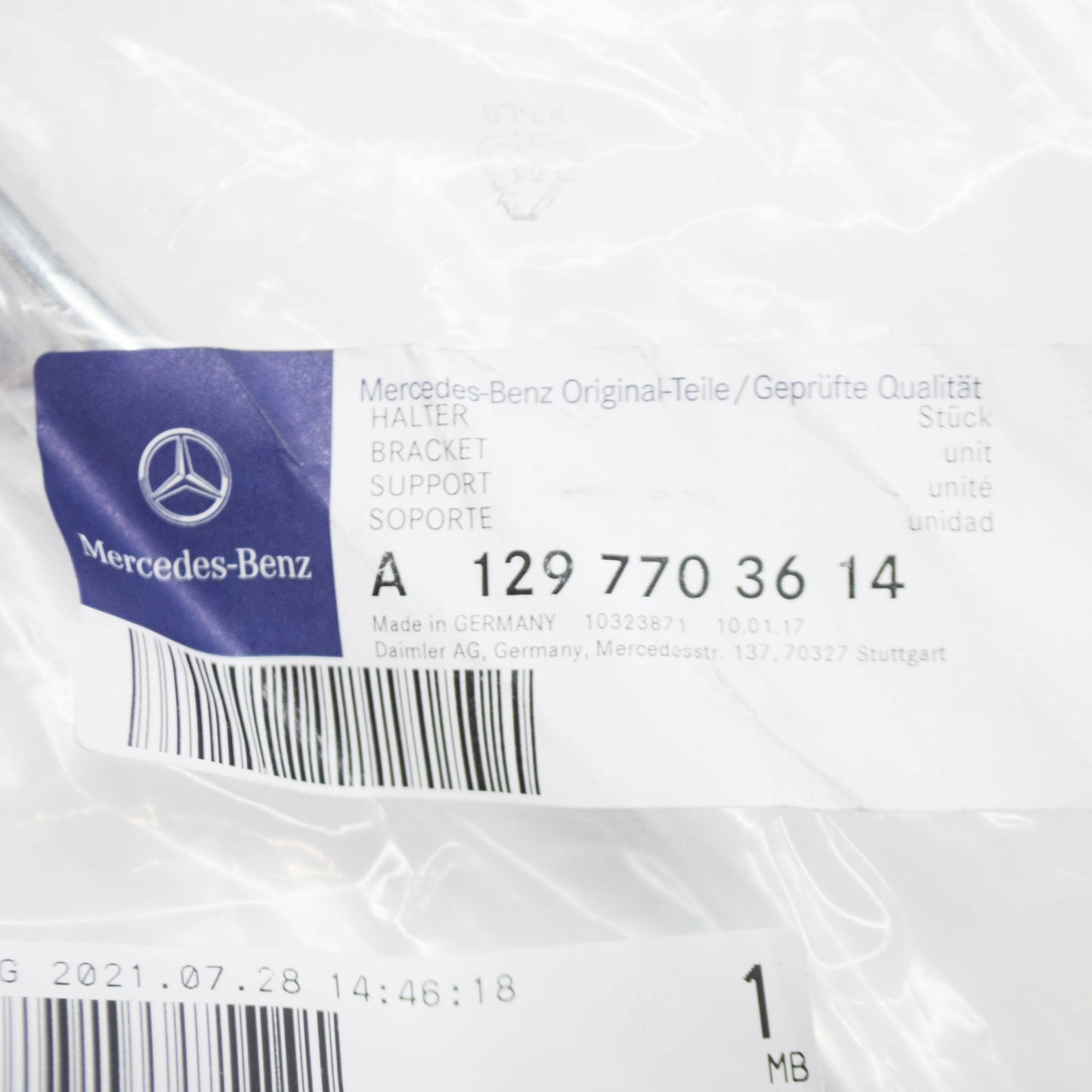 NEW MERCEDES-BENZ SL R129 FOLDING TOP RIGHT BRACKET A1297703614 ORIGINAL