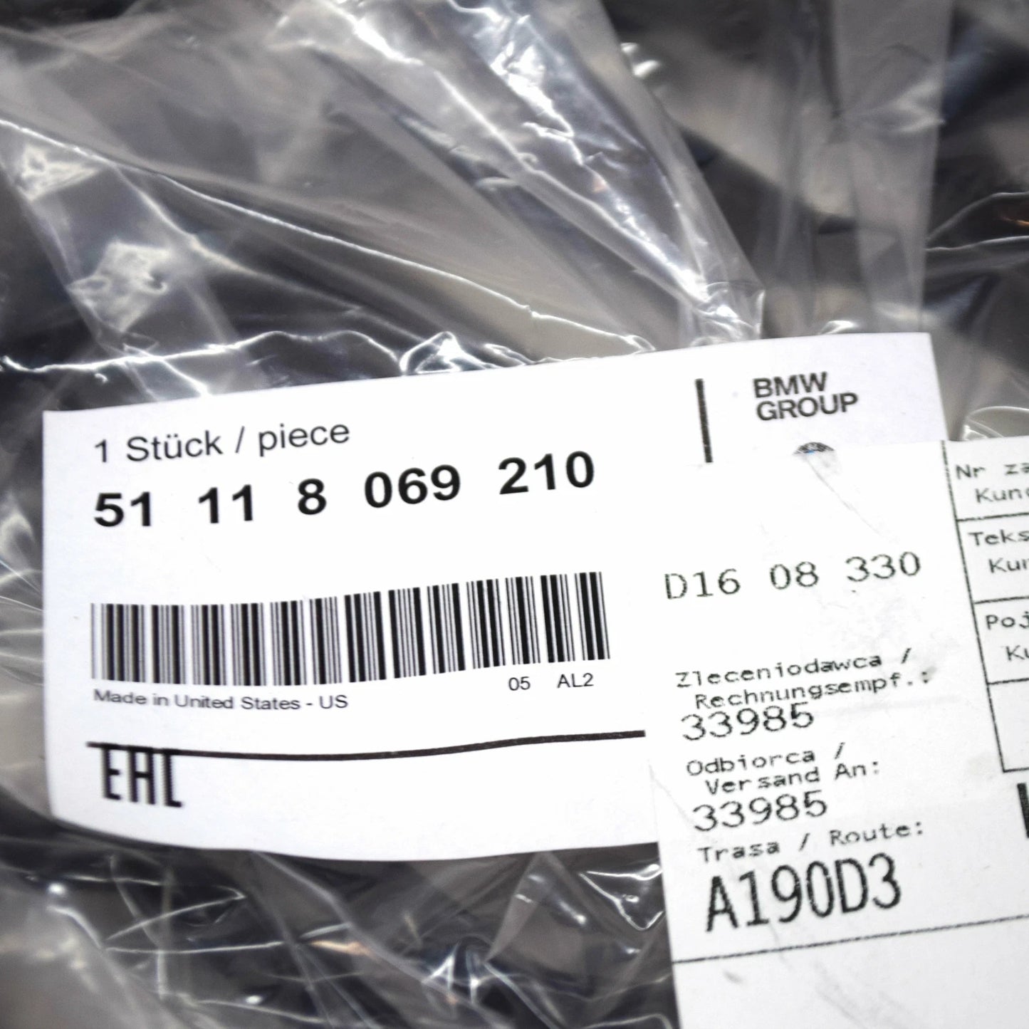 NEW BMW X5 G05 M FRONT BUMPER RIGHT SIDE GRILLE 51118069210 ORIGINAL