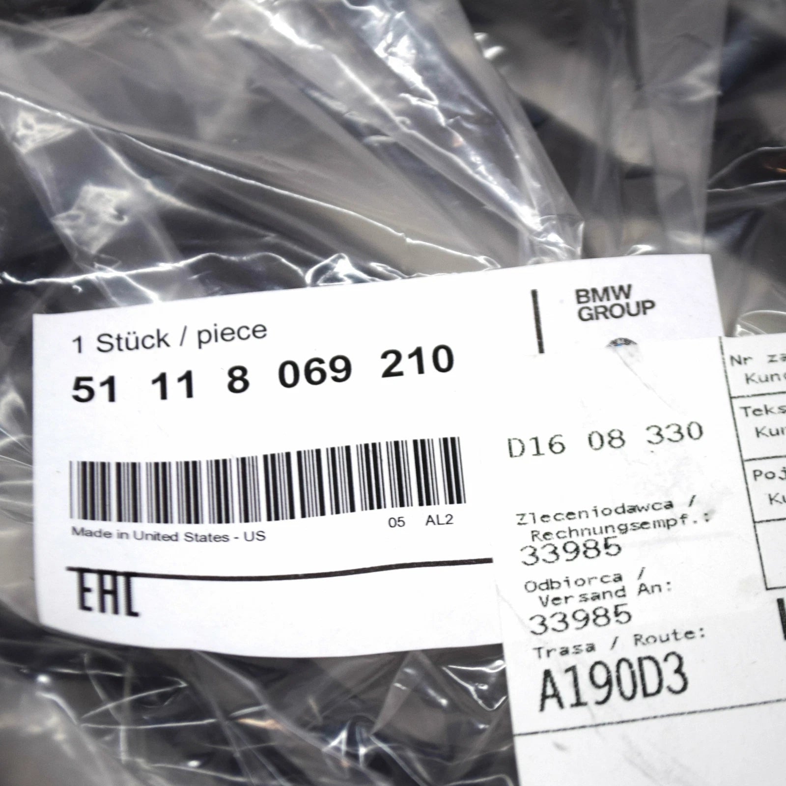 NEW BMW X5 G05 M FRONT BUMPER RIGHT SIDE GRILLE 51118069210 ORIGINAL