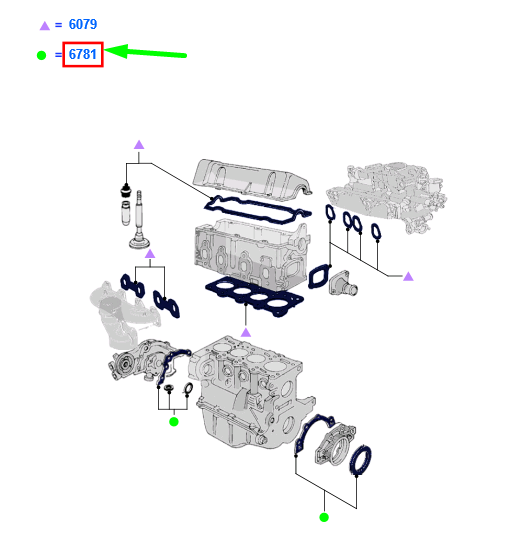 new ford ka mk2 engine gasket kit 1564803 9s51-6781-aa original