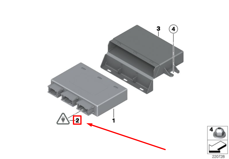 new bmw x1 e84 pdc control unit socket housing 61136934315 6934315 original