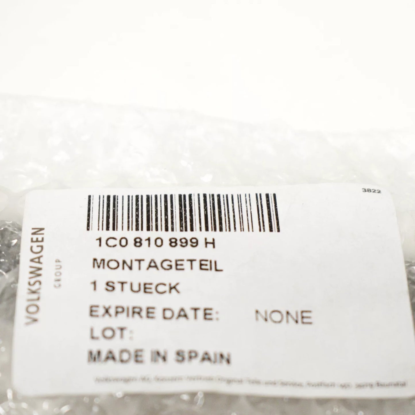 NEW VOLKSWAGEN BEETLE 9C FUEL DOOR RELEASE CABLE 1C0810899H