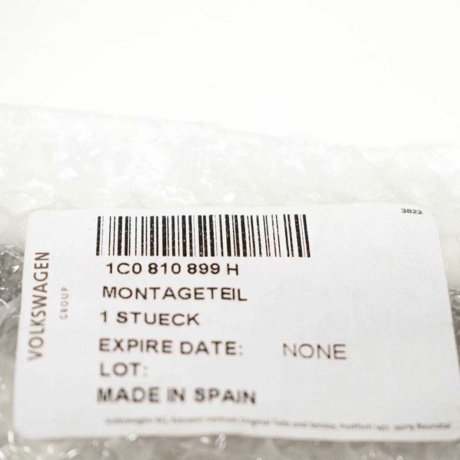 NEW VOLKSWAGEN BEETLE 9C FUEL DOOR RELEASE CABLE 1C0810899H