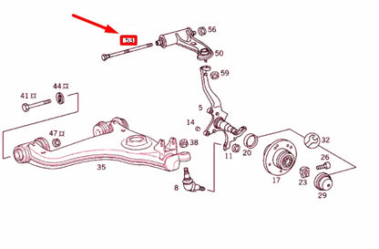 NEW MERCEDES-BENZ E W210 FRONT UPPER CONTROL ARM SCREW A2029903101 ORIGINAL