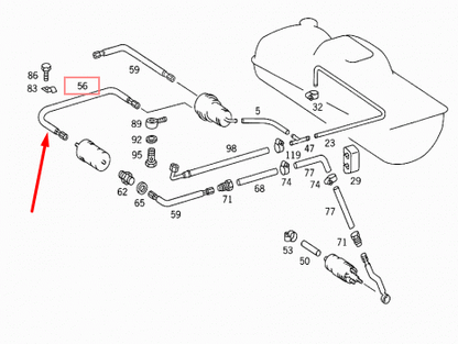 NEW MERCEDES-BENZ SALOON W123 FUEL HOSE PIPE A1164702775 2.7 PETROL ORIGINAL
