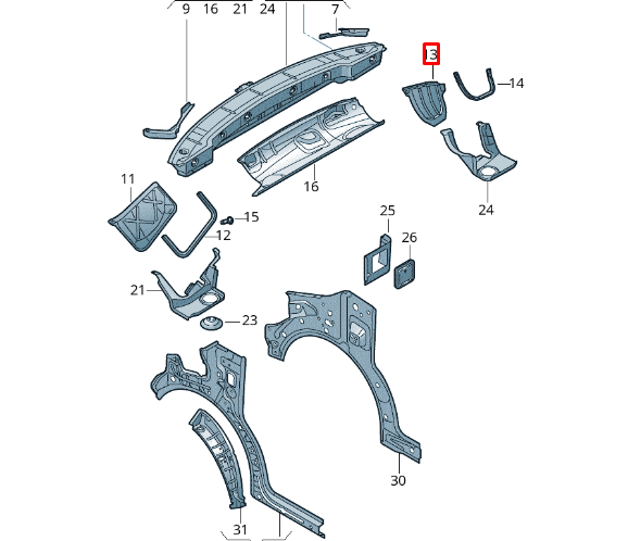 new volkswagen transporter t6 front right mudgard cover 7h0805208 original