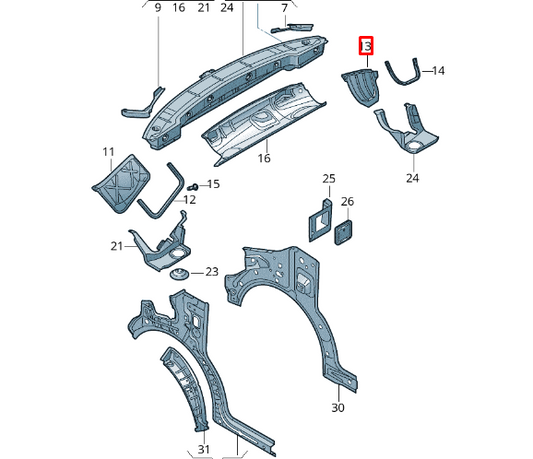 new volkswagen transporter t6 front right mudgard cover 7h0805208 original