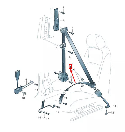 NEW VW GOLF VII 5G MK7 FRONT LEFT SEATBELT LHD 5G4857705MRAA ORIGINAL