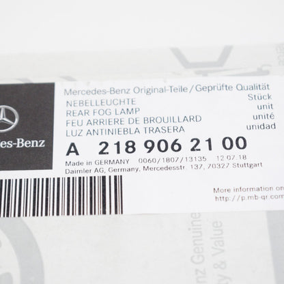 NEW MERCEDES BENZ CLS C218 REAR FOG LIGHT A2189062100 ORIGINAL