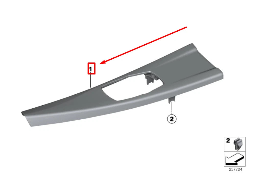 NEW BMW 3 F30, F80 CENTER CONSOLE DECOR COVER 8064245 51168064245 ORIGINAL