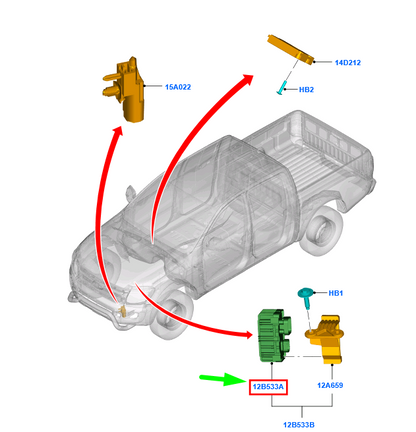 new ford ranger t6 glow plug relay 1719477 cc11-12b533-ab original