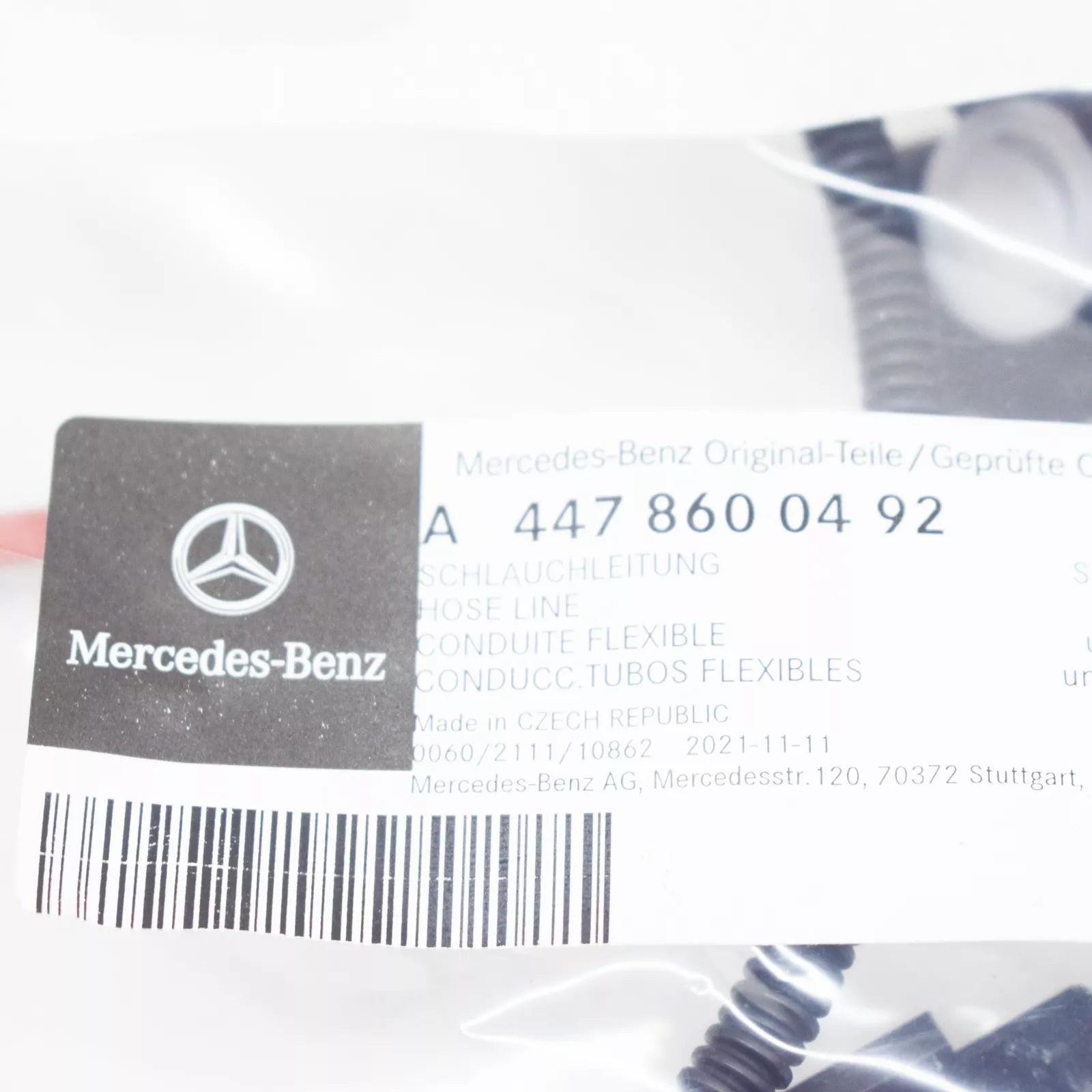 NEW MERCEDES-BENZ VITO W447 WINDSHIELD WIPER SYSTEM HOSE A4478600492 ORIGINAL