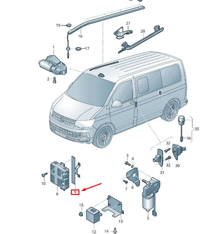 NEW VW TRANSPORTER VI T6 SLIDING DOOR CONTROL UNIT RETAINER 7H1937535F