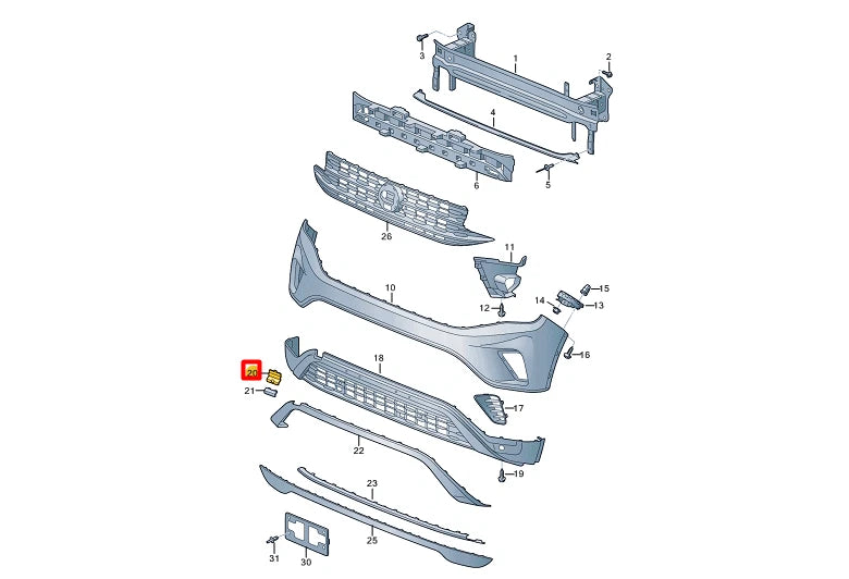 NEW VOLKSWAGEN ATLAS CA1 FRONT BUMPER TOW EYE COVER 3CM8071859B9 ORIGINAL