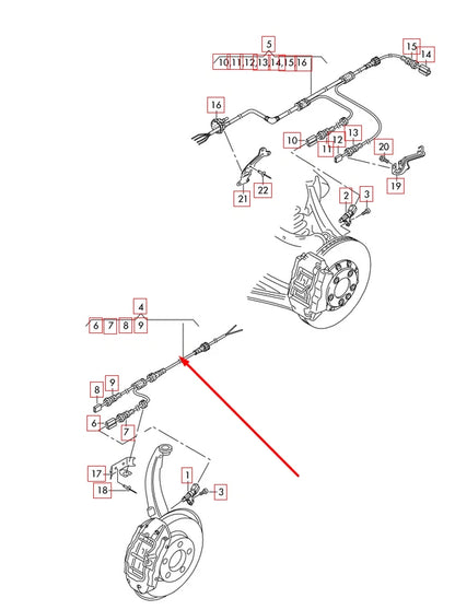 NEW AUDI Q7 4L FRONT RIGHT ABS SENSOR WIRING LOOM 4M0972252D