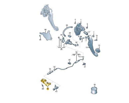 NEW VOLKSWAGEN T-CROSS C11 CLUTCH SLAVE CYLINDER 2Q0721261A ORIGINAL