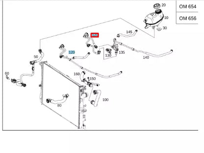 NEW MERCEDES-BENZ E W213 RIGHT COOLER BLEED LINE A2135010501