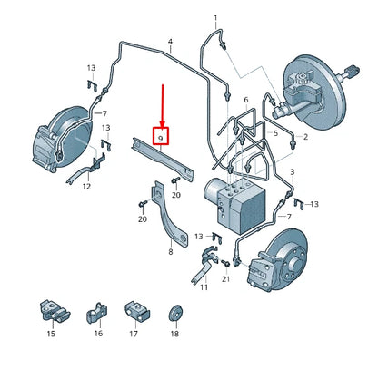 NEW AUDI RSQ3 8U BRAKE PIPES COVER LHD 5N1611716