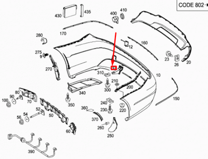 NEW MERCEDES-BENZ C W204 AMG REAR BUMPER LEFT BRACKET A2048854614 ORIGINAL