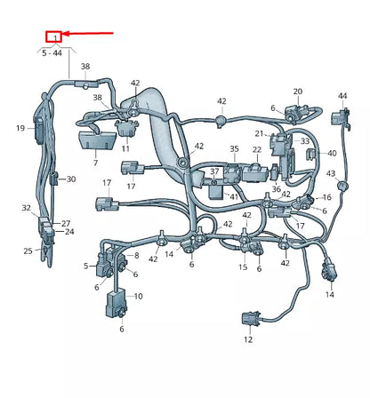NEW VW TOUAREG 7P FRONT LEFT SEAT FRAME WIRING HARNESS RHD 7P6971363BQ