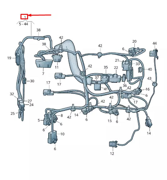 NEW VW TOUAREG 7P FRONT LEFT SEAT FRAME WIRING HARNESS RHD 7P6971363BQ