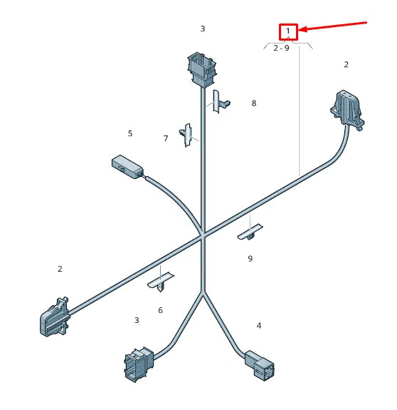 NEW AUDI RS7 SPORTBACK 4G REAR LID SPOILER ADAPTER CABLE LOOM 4G8971145C